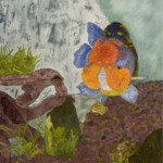 Calico Ranchu Petrol Golfish with Interesting stories ( 智尾巡洋然 · 奇趣聞聲動 ) by Eva Tsang